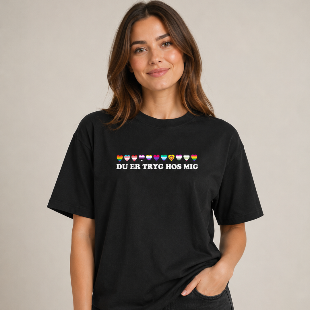 PRACTS Ligestilling, Menneskerettigheder & Du er Tryg Hos Mig T-shirt