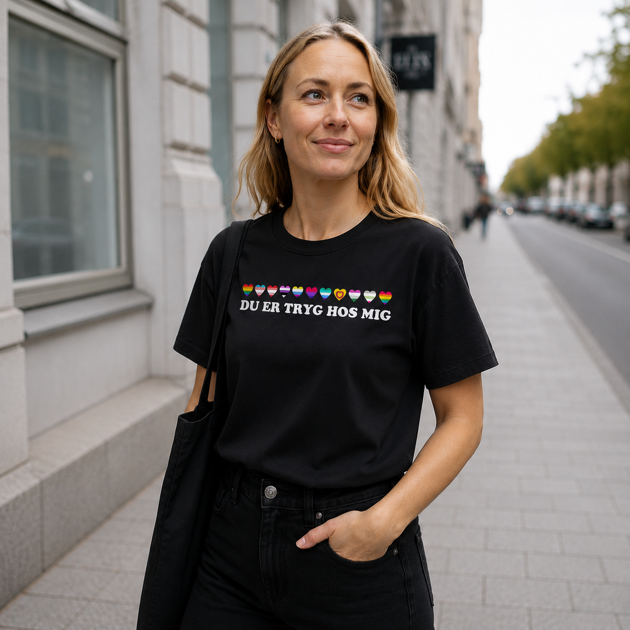 PRACTS Ligestilling, Menneskerettigheder & Du er Tryg Hos Mig T-shirt