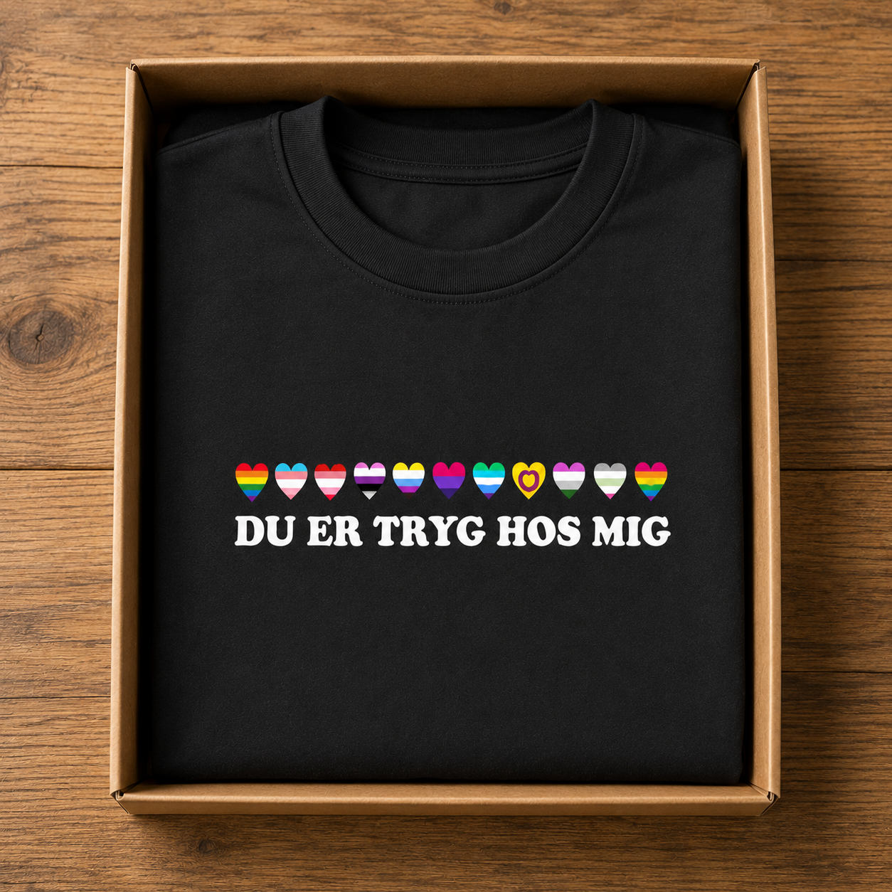 PRACTS Ligestilling, Menneskerettigheder & Du er Tryg Hos Mig T-shirt